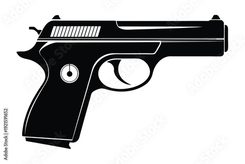 makarov pm silhouette line art vector illustration