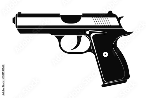 makarov pm silhouette line art vector illustration