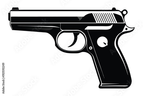 makarov pm silhouette line art vector illustration