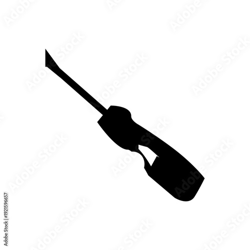 silhouette of a screwdriver glyph icon vector