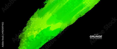 Green grunge paint splash abstract background vector.