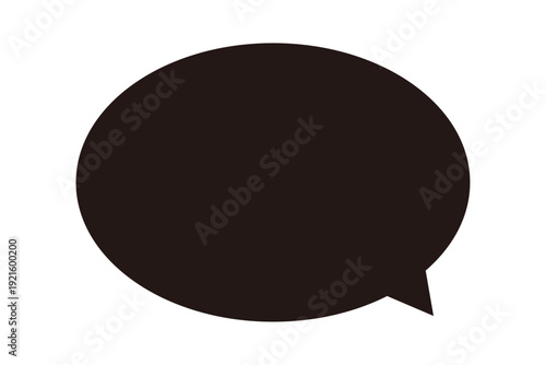 吹き出しイラスト素材　黒　ベクター