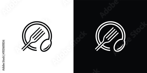 Minimalist Restaurant Logo Mark for Culinary and Food Service Branding