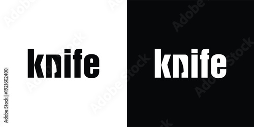 Modern Knife Wordmark Logo Design for Restaurant and Culinary Brand Identity