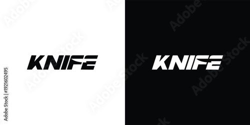 Modern Knife Wordmark Logo Design for Restaurant and Culinary Brand Identity