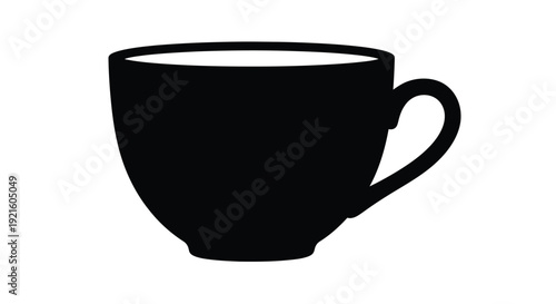 Simple black cup illustration with a clean modern silhouette