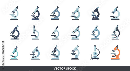A Collection of Microscope Illustrations in a Variety of Colors and Styles