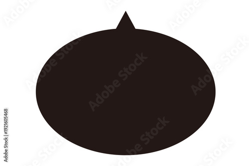 吹き出しイラスト素材　黒　ベクター