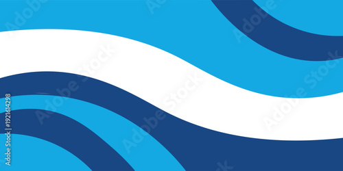 Blue and white business wave banner background, suitable for all fields, vector illustration.
