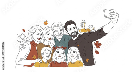 Family Group Portrait with Father.