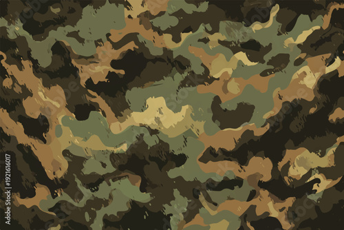 Seamless Real-Tree Woodland Camouflage Pattern with Realistic Oak and Maple Leaves for Hunting Apparel and Tactical Textiles