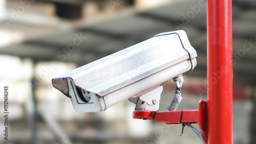 Tableau sur toile CCTV provides continuous surveillance, recording video footage to enhance securi