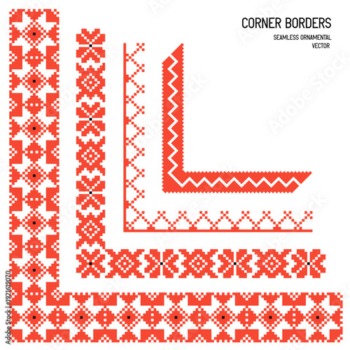 Decorative corner ornamental borders