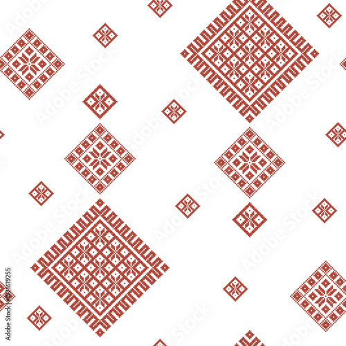 Seamless Latvian folk pattern