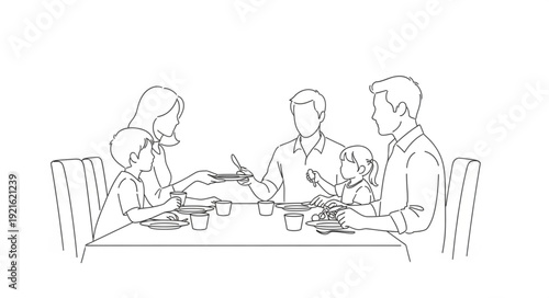 Family Having Meal Together.