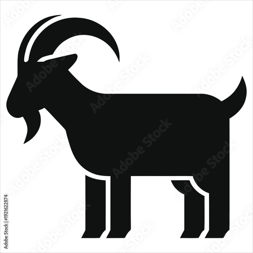 Capricorn Zodiac Sign Silhouette Vector – Astrology Goat Symbol, Horoscope Icon, Minimalist Black Design for Prints, T-Shirts, Tattoos, and Spiritual Art – Perfect for New Year, Birthday & Cosmic Them