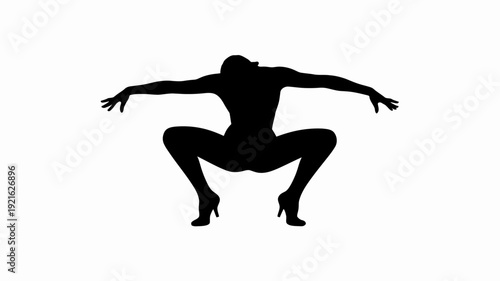 Dynamic silhouette of an athlete in action. A captivating display of athleticism, skill, and human form.