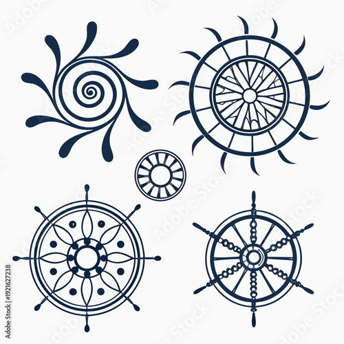 Vector illustration of a compass