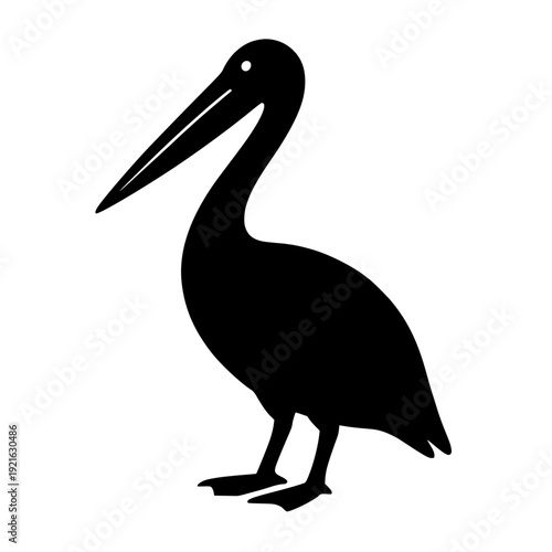 Minimalist Pelican Silhouette Graphic