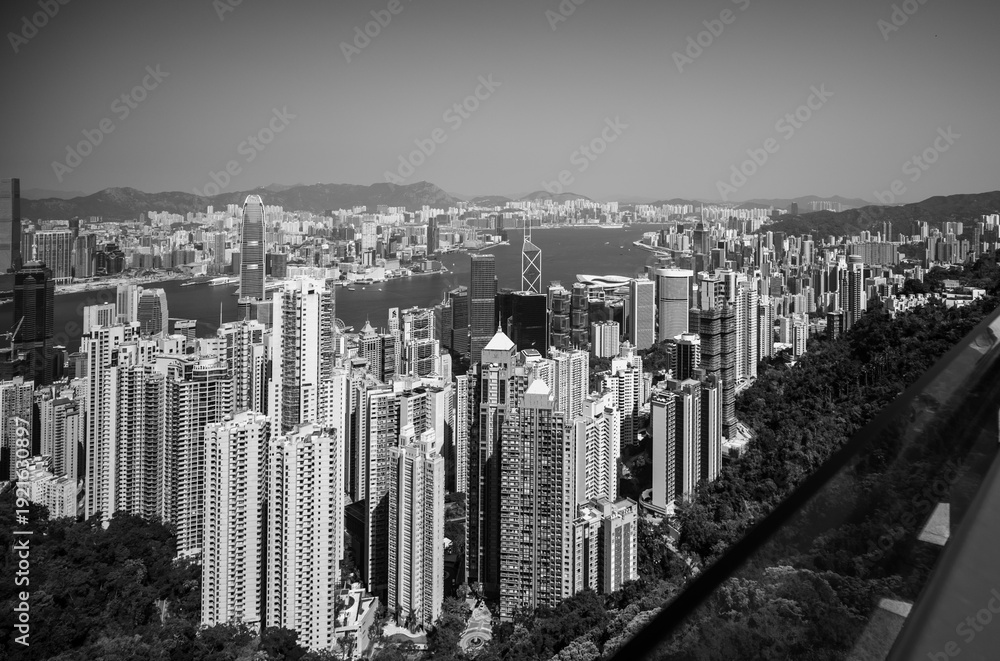 Naklejka premium Hong Kong skyline