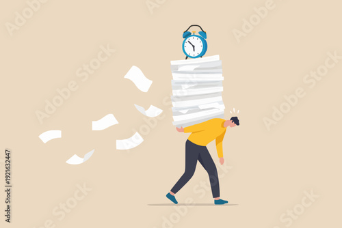 Busy Person With Papers