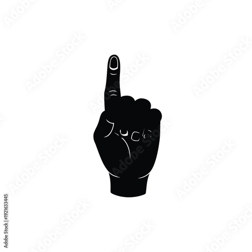 Fingers Crossed Gesture Vector Icon - Isolated on White Background