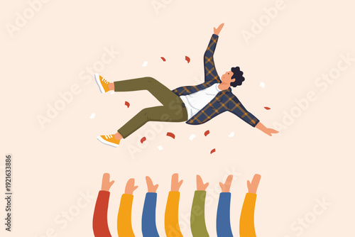 People Falling Upward Support