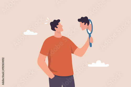 Wallpaper Mural Person Looking In Mirror Torontodigital.ca