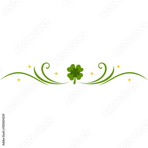 Green Shamrock Divider