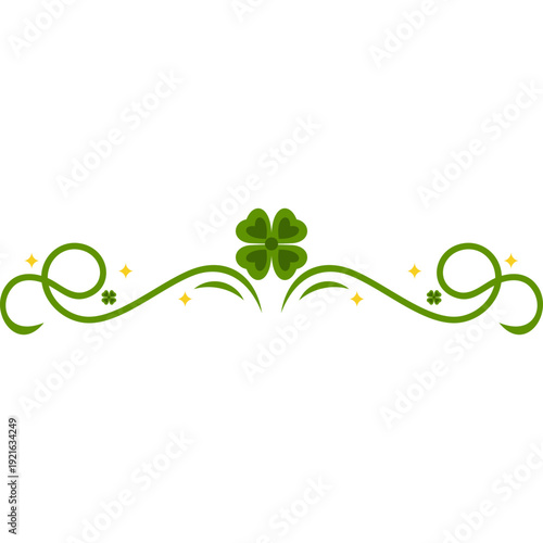 Green Shamrock Divider