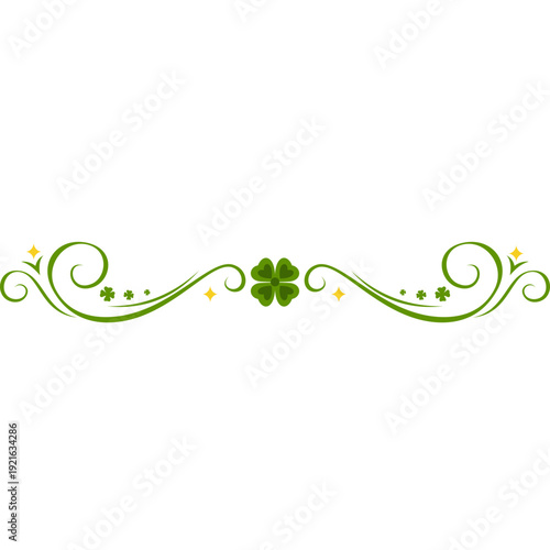 Green Shamrock Divider