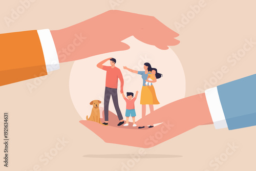 Family Protected In Hands