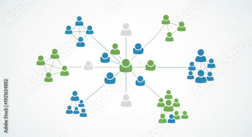 Abstract network of people connections and communication concept.