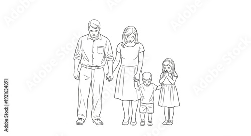 Family Portrait with Two Children.