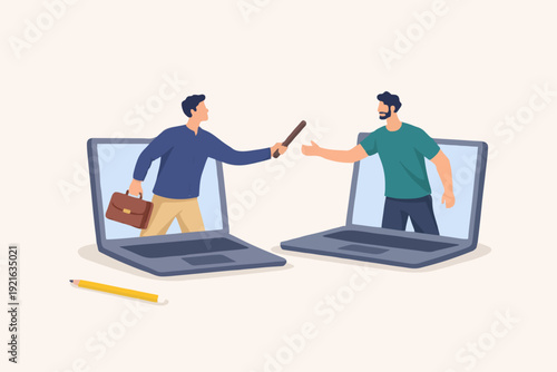 People Meeting Online