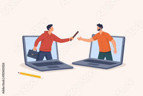 People Meeting Online