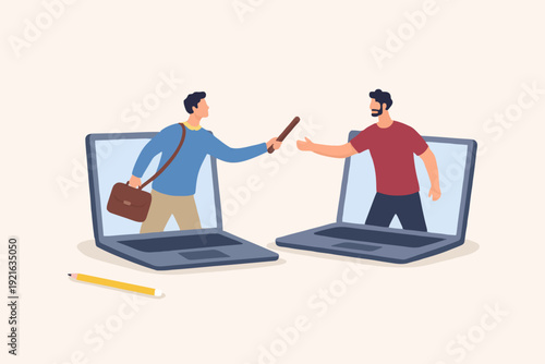 People Meeting Online