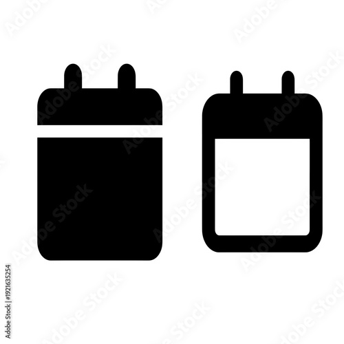Free Download Calendar Icon Black and White – Schedule Date Symbol  on Transparent background  - GFXLoad
