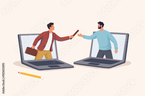 People Meeting Online