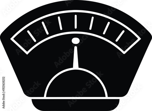 measuring scale silhouette vector art illustration, black and white design