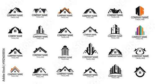 Collection of Real Estate Logos and Icons.