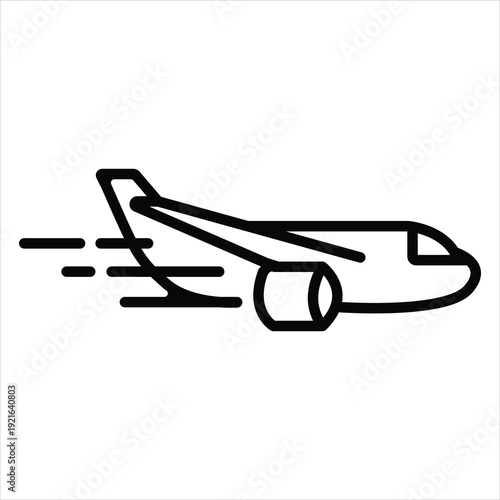 Air cargo badge logo with airplane and clouds, hexagonal design, business emblem.