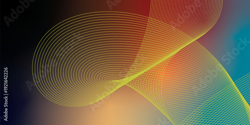 Vivid azure and magenta abstract glowing shapes with LightSalmon grainy gradient on dark noisy textured background for banner, header, and poster design