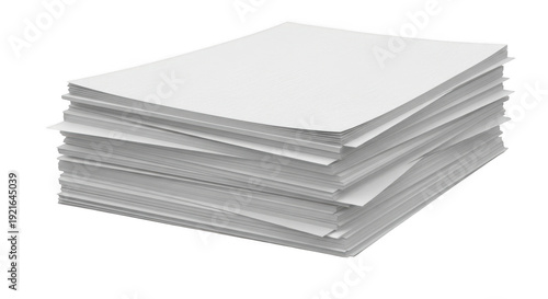 Wallpaper Mural Stack of white paper sheets neatly arranged on a flat surface Torontodigital.ca