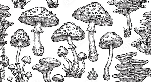 Fungal Flora: Ink & Quill