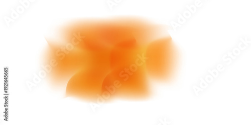 Orange circle gradient noise gradation. Abstract color watercolor blur mesh shape on white background. Gradient aura, grain neon blob with noise effect vector illustration.