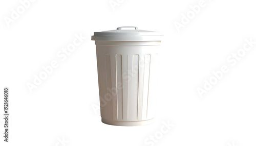 Wallpaper Mural White lidded trash bin with ribbed sides on black Torontodigital.ca