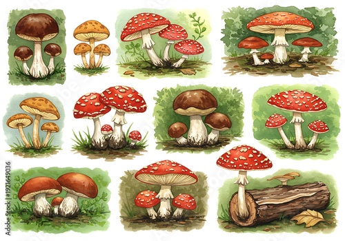 Fungal Fantasy: A Watercolor Collection