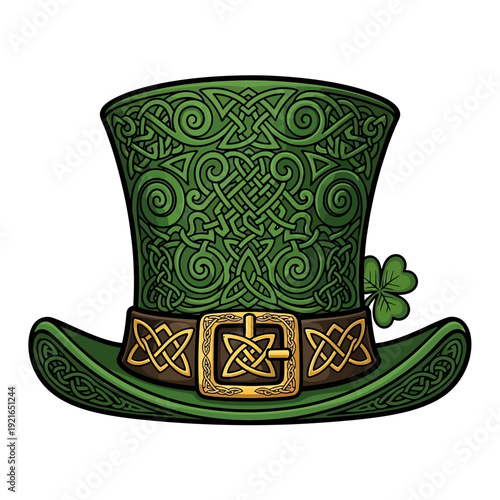 Green Top Hat with Celtic Belt.