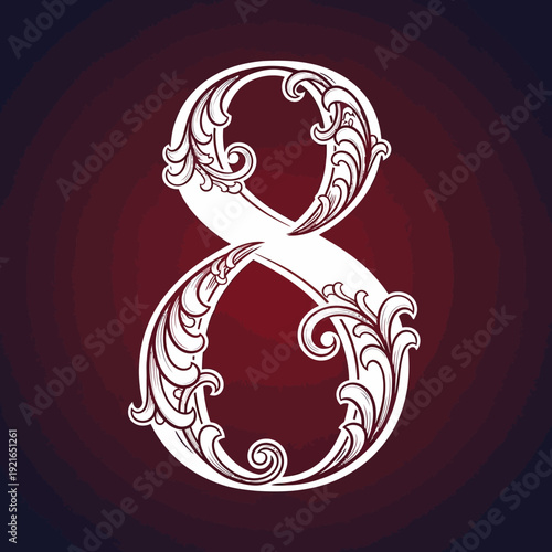 Large White Infinity Symbol Design.